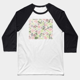 Mint and Pink Mosaic Baseball T-Shirt